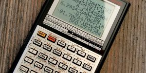 scientific calculator showing complex calculations