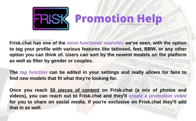 frisk promotion help