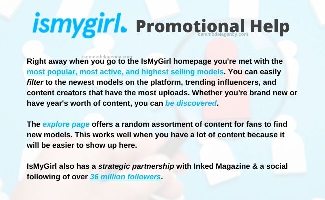 ismygirl promotional help