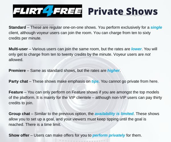 Flirt4Free spectacole private