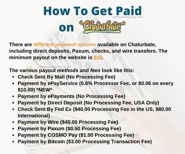 métodos de pagamento de chaturbo