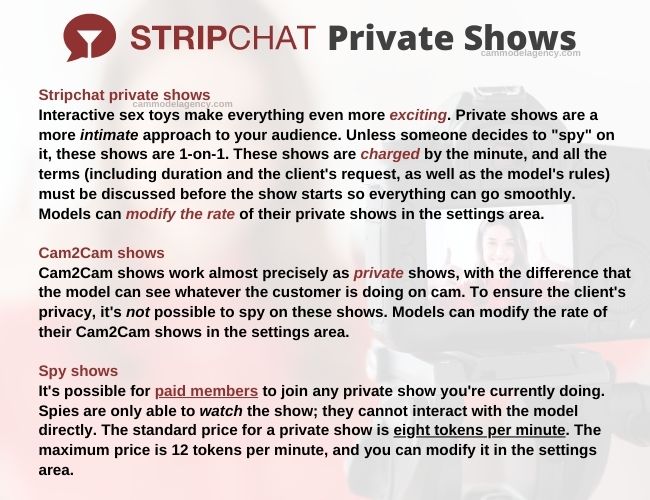stripchat spectacole private