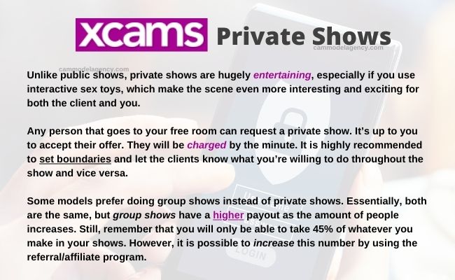 shows privados de xcams