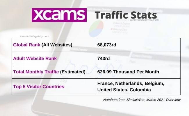 xcams traffic stats