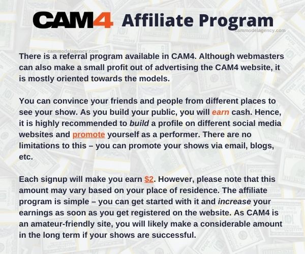 Cam4 program de afiliere