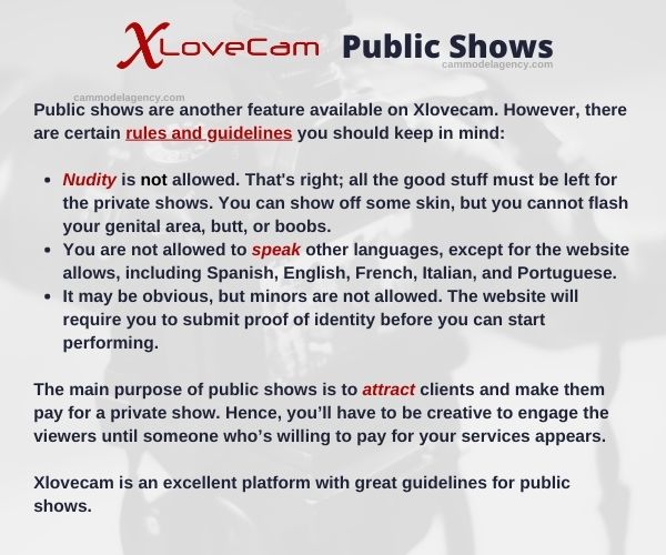 xlovecam öffentliche Shows