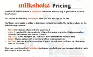 milkshake pricing