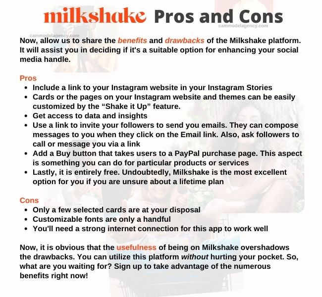 milkshake pros cons